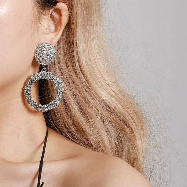 Women Boho Fashion Punk Dangle Geometric Big Drop Earrings Statement Jewelry